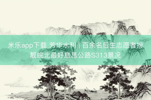 米乐app下载 芳华水利 | 百余名后生志愿者扮靓皖北最好意思公路S313景况